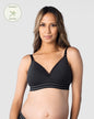 HOTMILK AU ELEVATE COTTON BLACK T-SHIRT NURSING MATERNITY BRA - WIREFREE