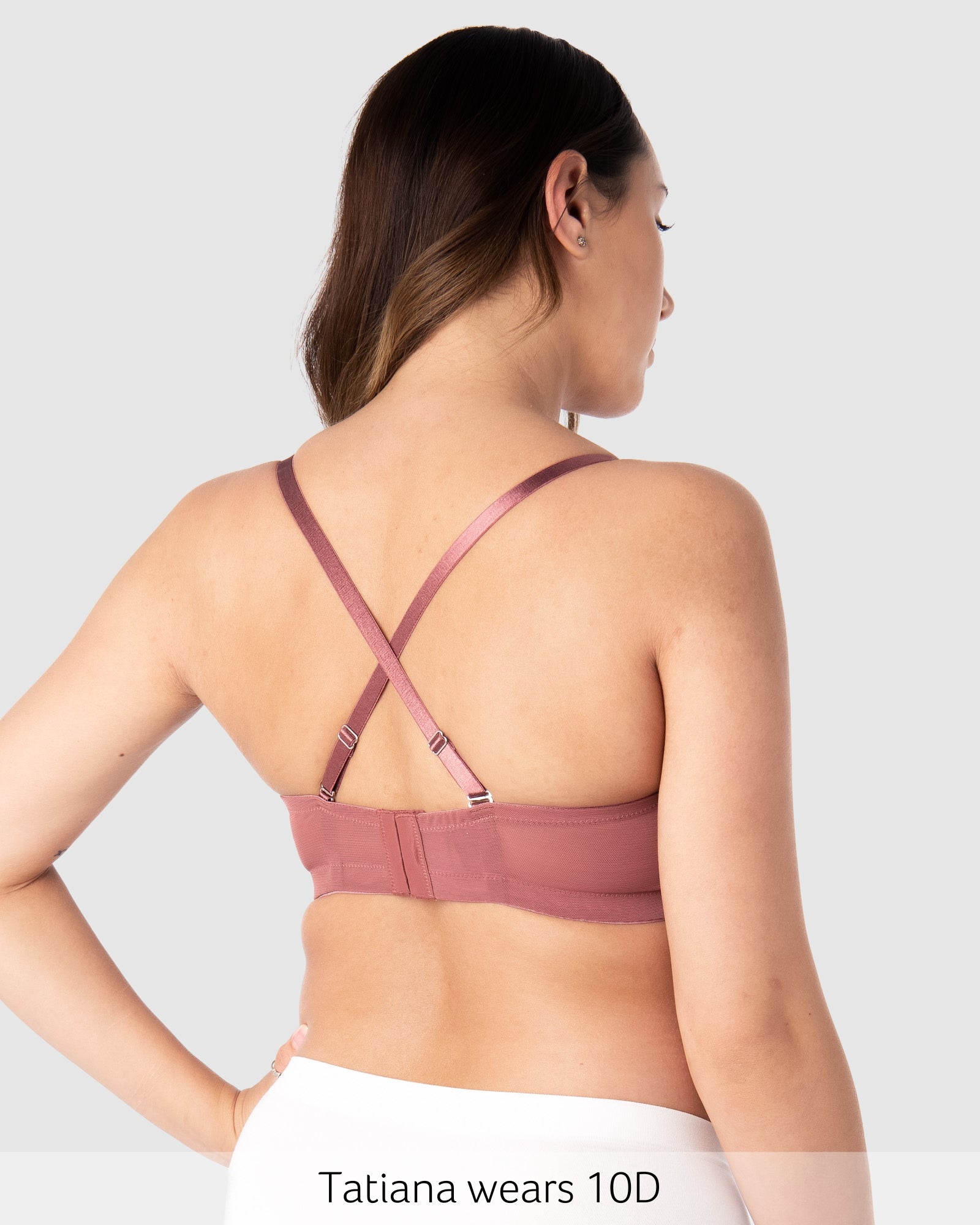 Straps worn racerback on Forever Yours Contour Flexi underwire T-shirt Nursing Bra in Spice