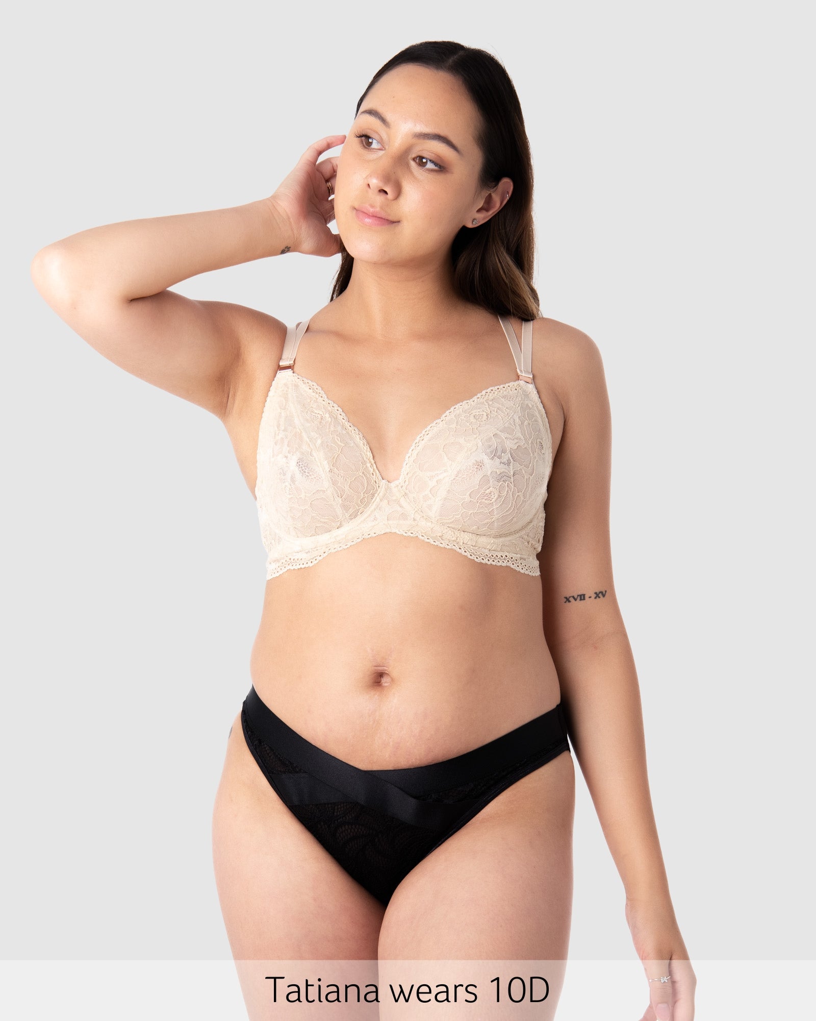 Heroine Plunge Flexi Underwire Nursing bra in Sand