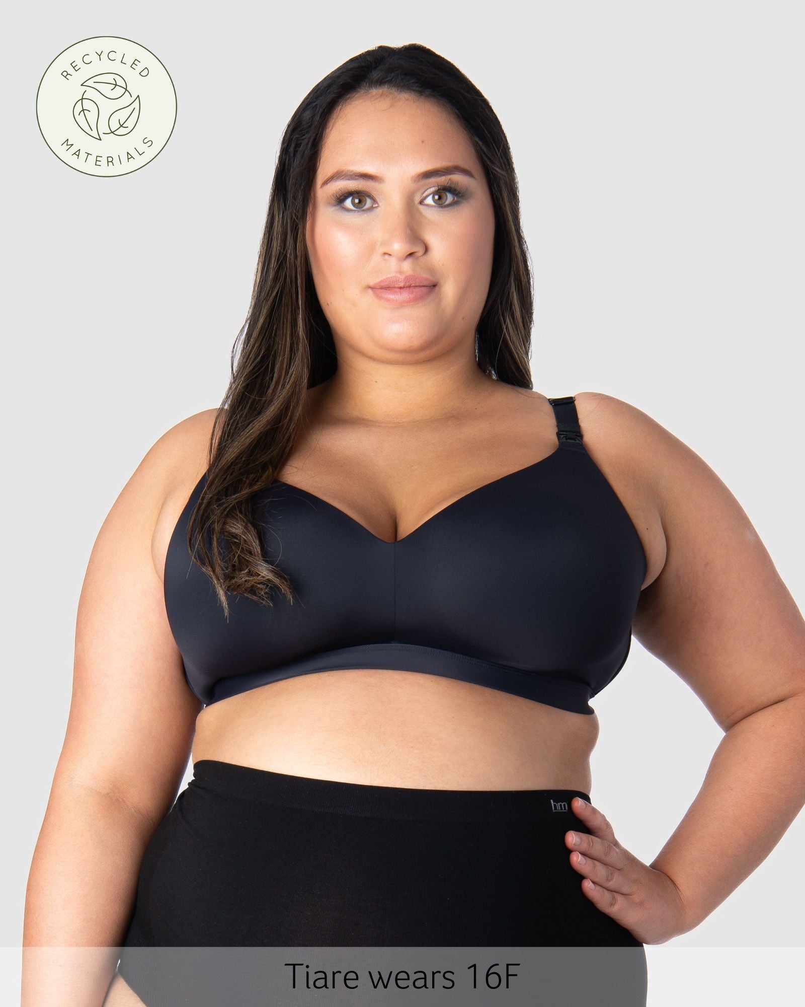 Infinite Wirefree Contour Nursing Bra in Black