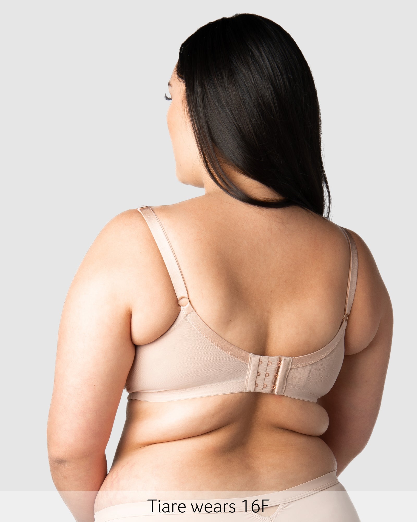 Back of Lunar Eclipse Wirefree Nursing Bra in Almond