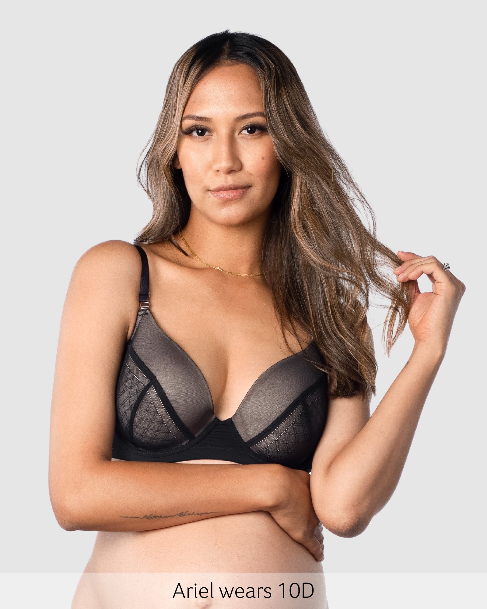 Lunar Plunge T-Shirt Nursing Bra - Black