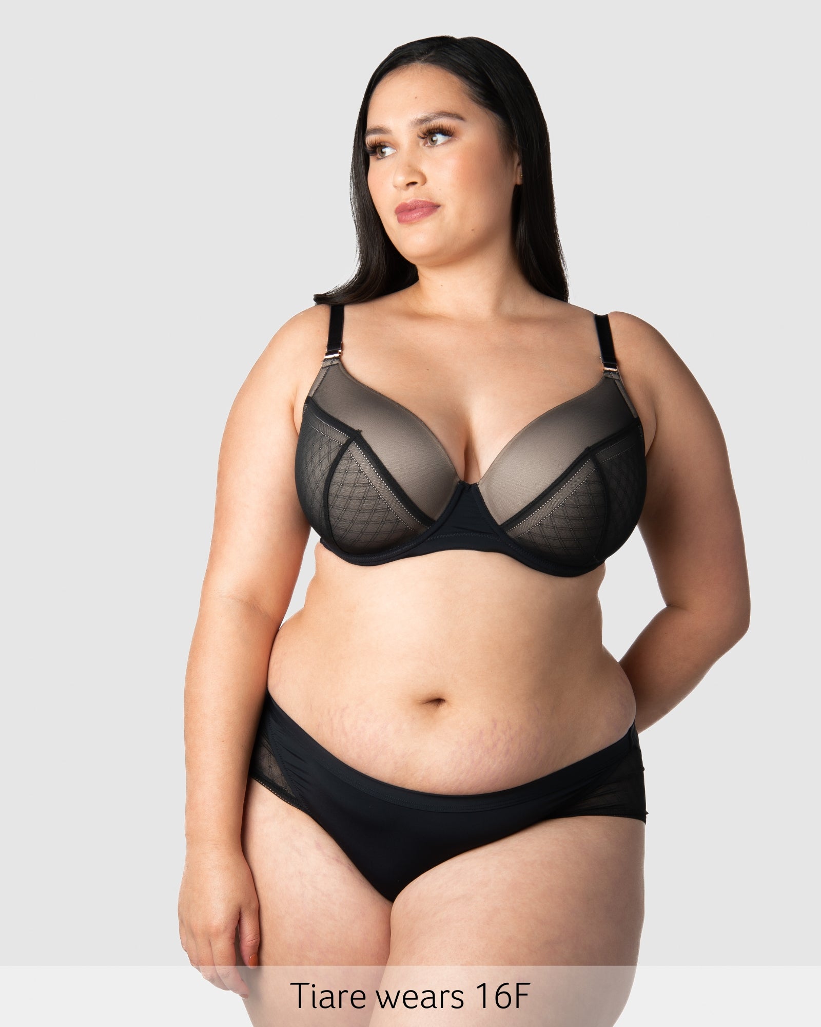 Lunar Plunge Flexi Underwire Contour Nursing Bra in Black