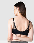 Back of My Necessity Wirefree Nursing Bra in Black 