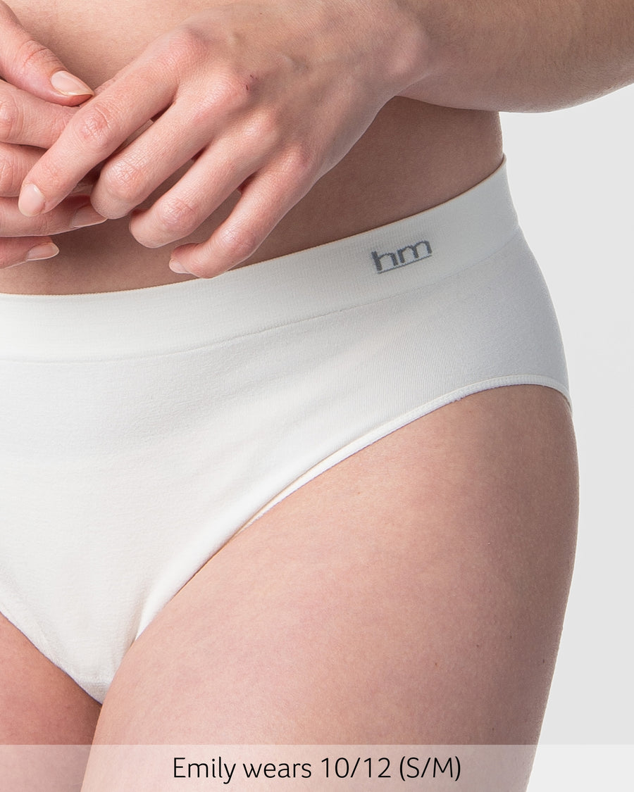 Close up of Close up of My Necessity Seamless Maternity Brief in Ivory