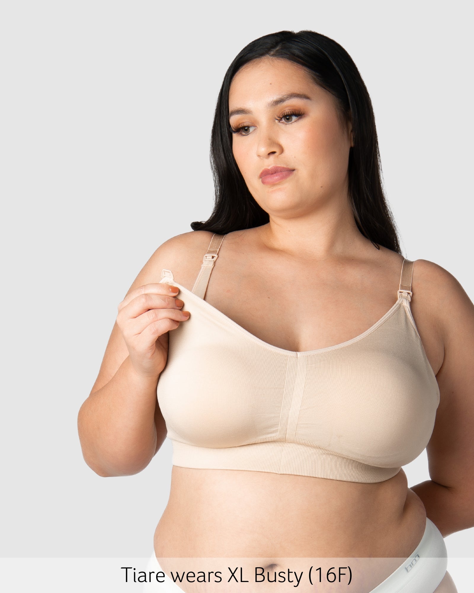 Nursing clip on My Necessity Wirefree Nursing Bra in Frappe