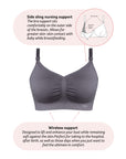 Technical features of My Necessity Wirefree Nursing Bra in Slate