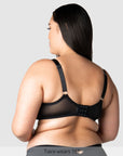 Back of Obsession Contour Nursing Bra with Flexi Underwire in Black