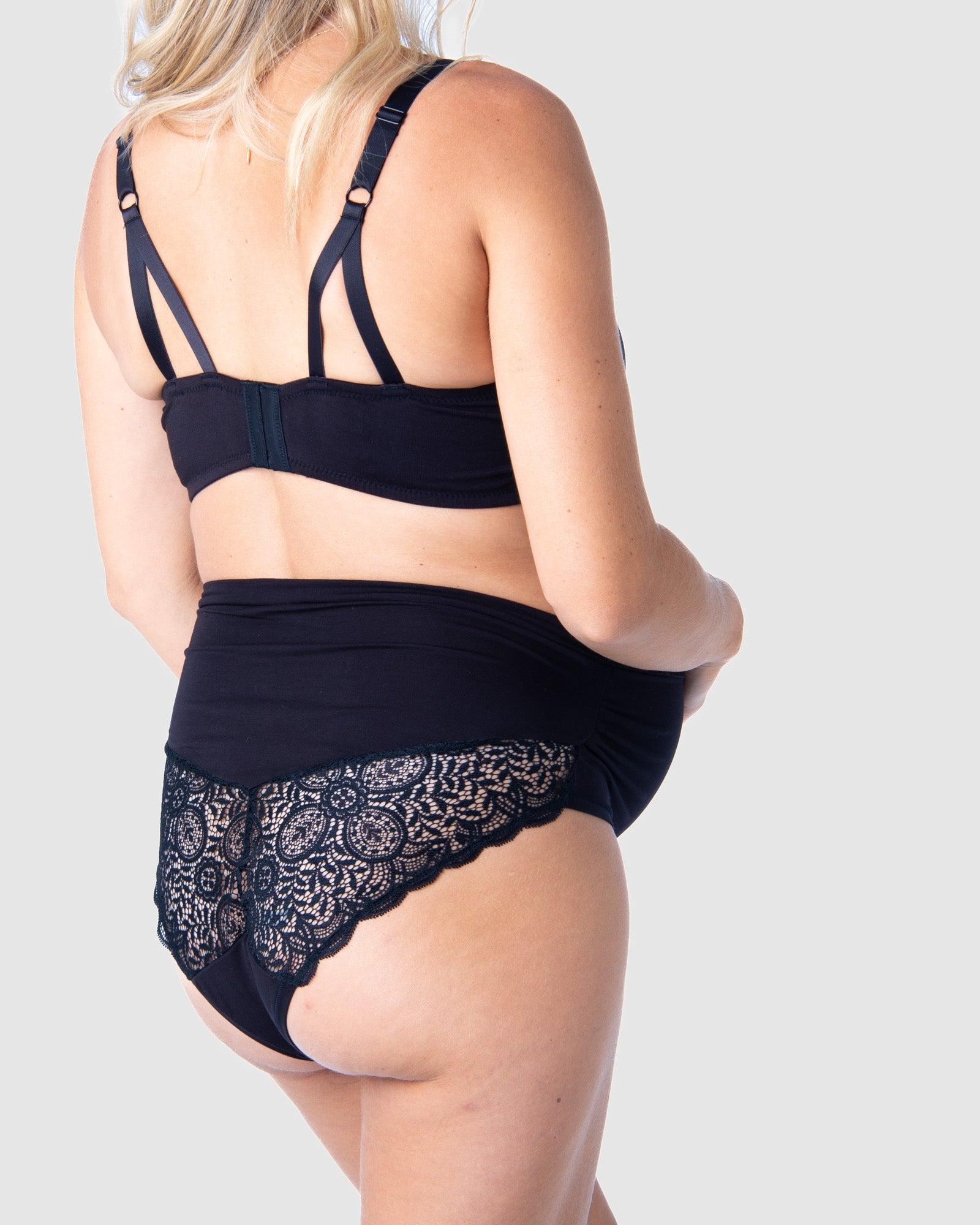 HOTMILK AU SERENITY BAMBOO BLACK MATERNITY FULL BRIEF