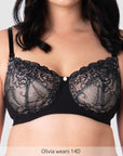 Close up of Temptation Nursing Bra with Flexiwire in Black