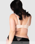 Back worn Regular on Temptation Nursing Bra with Flexi Underwire in Powder