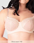 Close up of Temptation Nursing Bra with Flexi Underwire in Powder