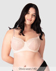 Temptation Lace Nursing Bra - Powder