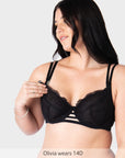 Magentic Nursing Clip of True Luxe Flexi Underwire Nursing Bra in Black