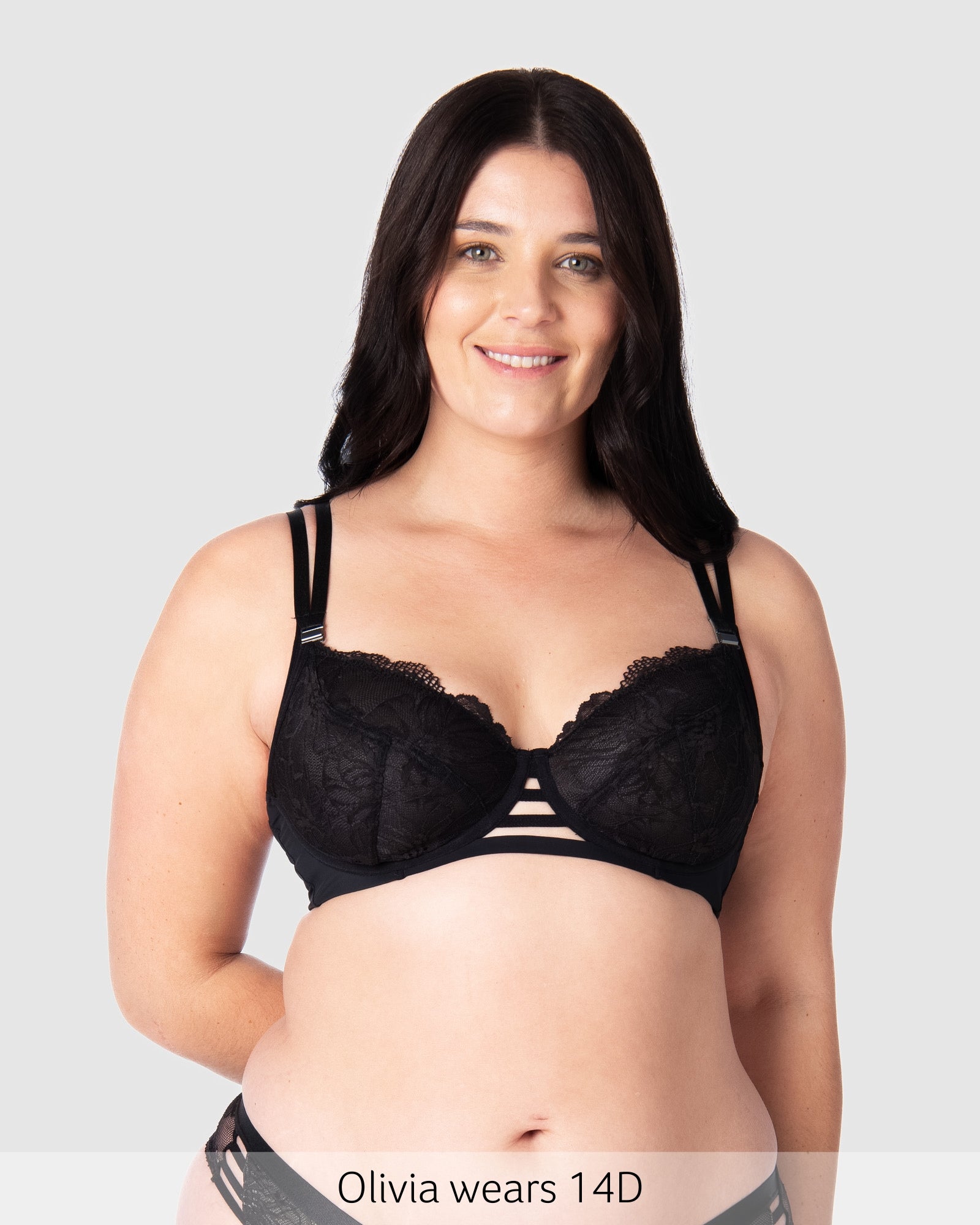 True Luxe Lace Nursing Bra - Black