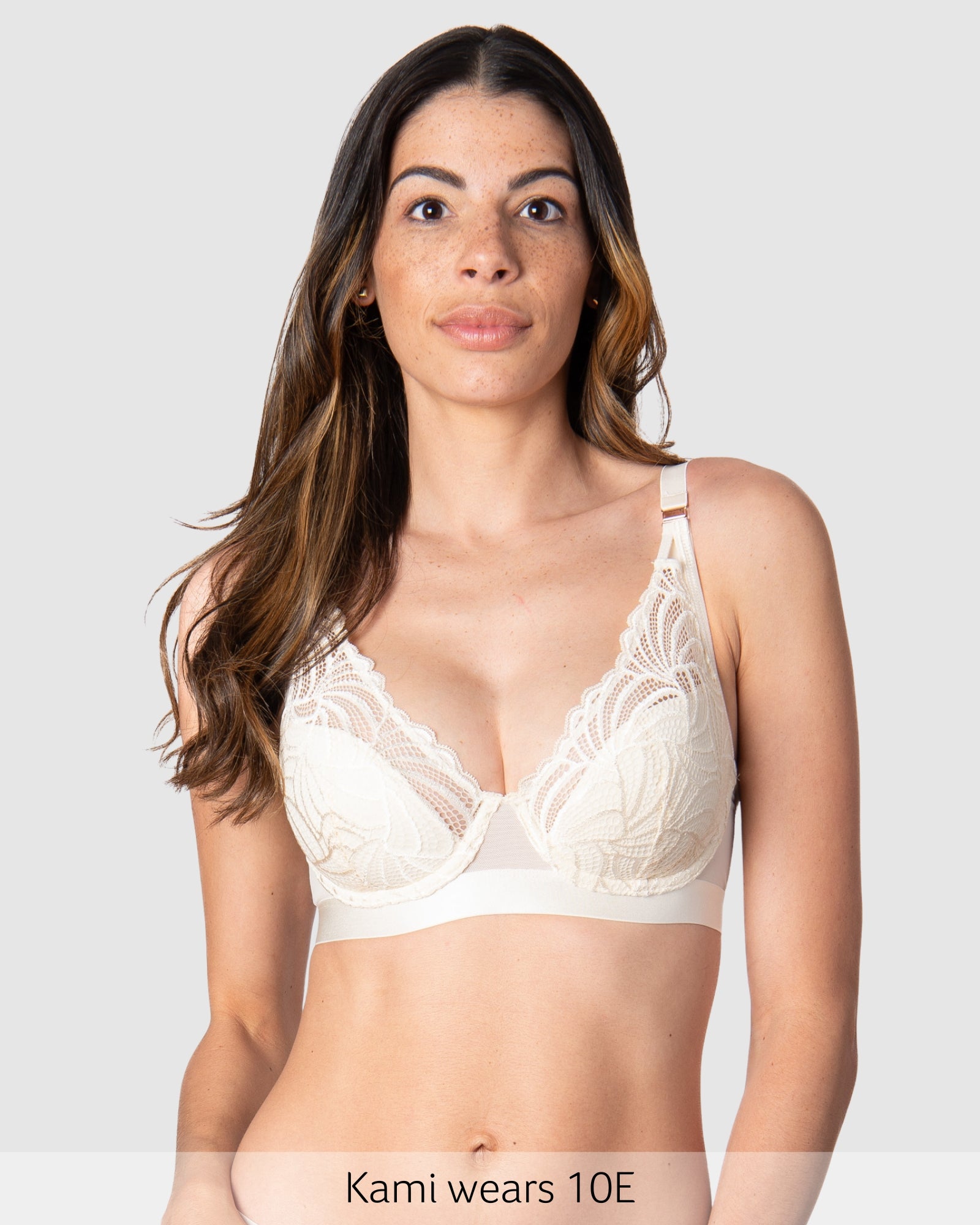 Warrior Plunge Contour Nursing Bra with Flexi Underwire in Ivory