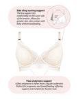 Technical details of Warrior Plunge Nursing Bra - Ivory