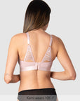 Back of Warrior Wirefree Soft Cup Nursing Bra in Blush