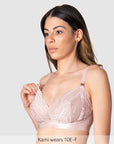 Nursing clip on Warrior Wirefree Soft Cup Nursing Bra in Blush