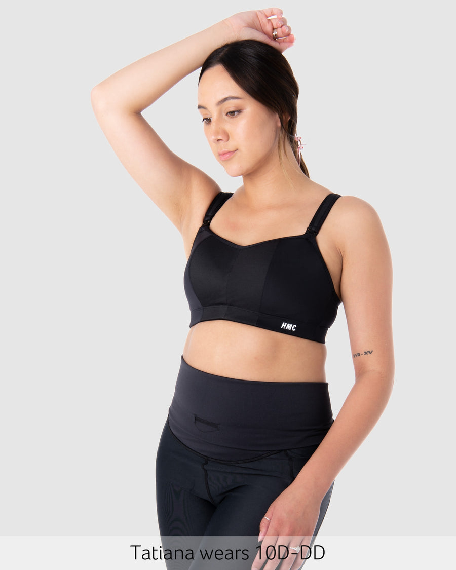 Zen Countour Wirefree Nursing Sports Bra in Black