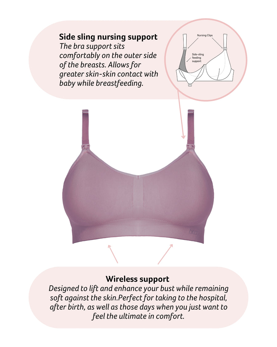 Technical features of My Necessity Wirefree Nursing Bra in Twilight