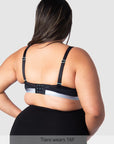 Back of Reactivate Sports Nursing Bra with Flexi Underwire in Black 