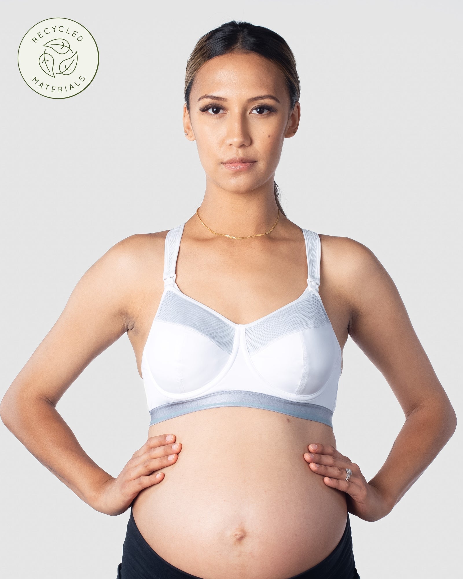 HOTMILK AU REACTIVATE SPORTS WHITE NURSING MATERNITY BRA - FLEXI UNDERWIRE