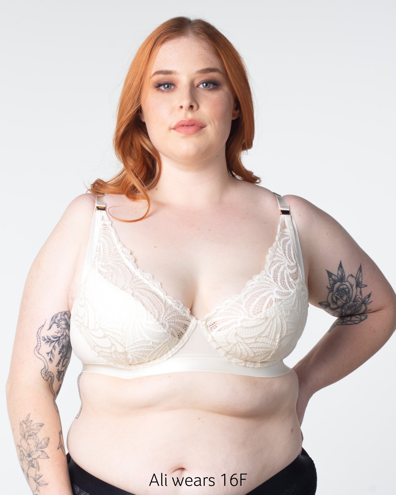 Warrior Plunge Contour Nursing Bra with Flexi Underwire in Ivory