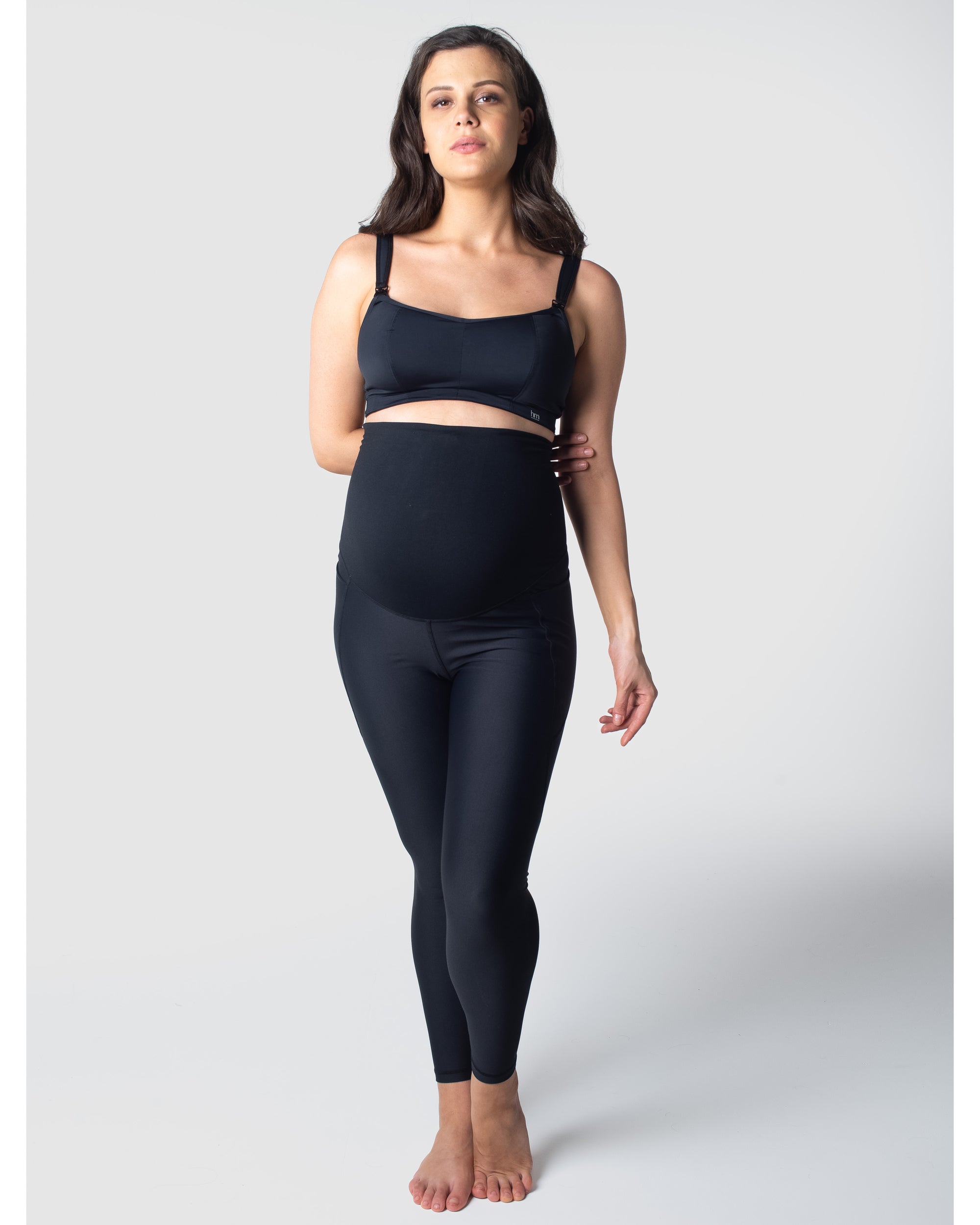 HOTMILK AU FOCUS BLACK MATERNITY PREGNANCY SPORTS LEGGINGS