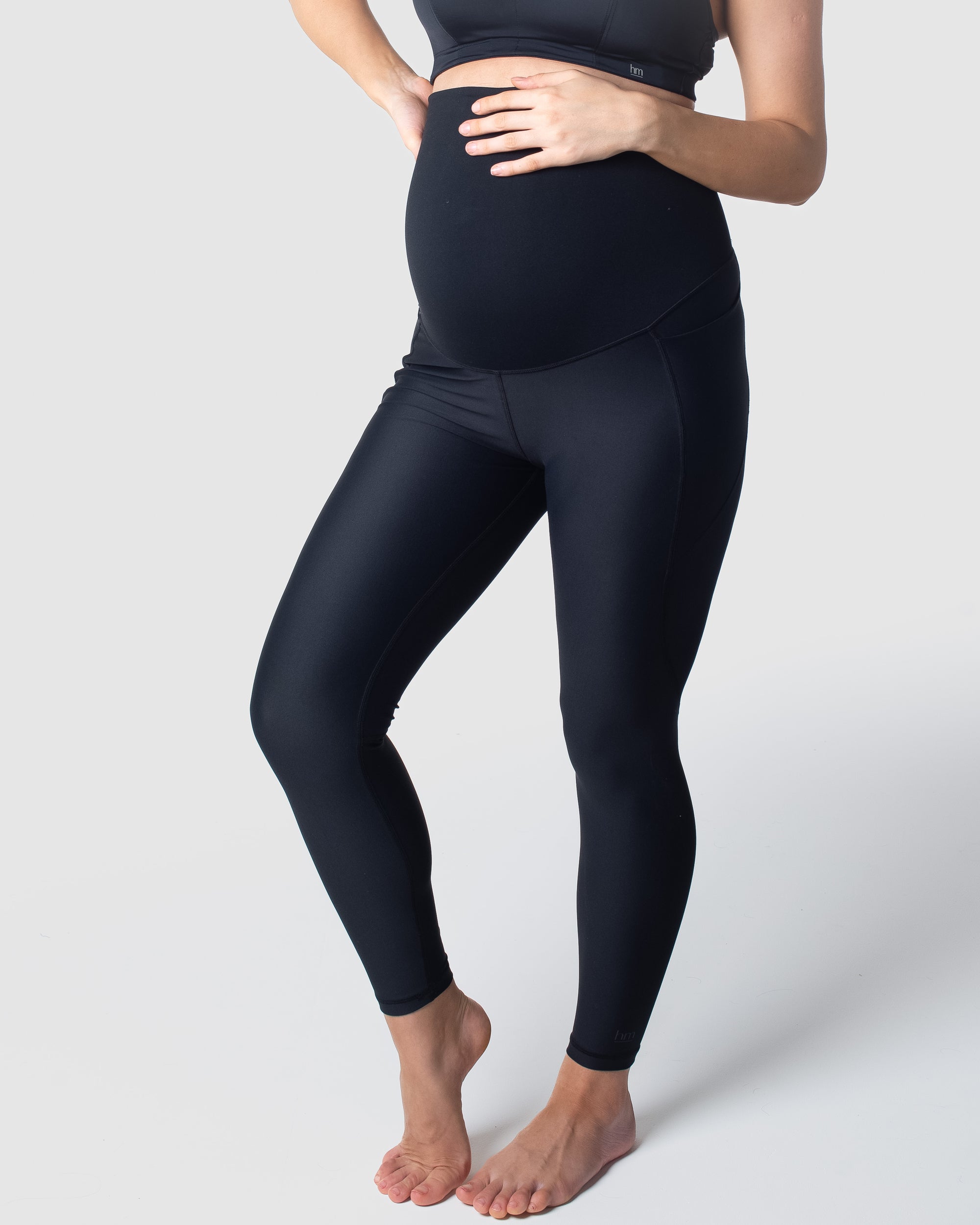 HOTMILK AU FOCUS BLACK MATERNITY PREGNANCY SPORTS LEGGINGS