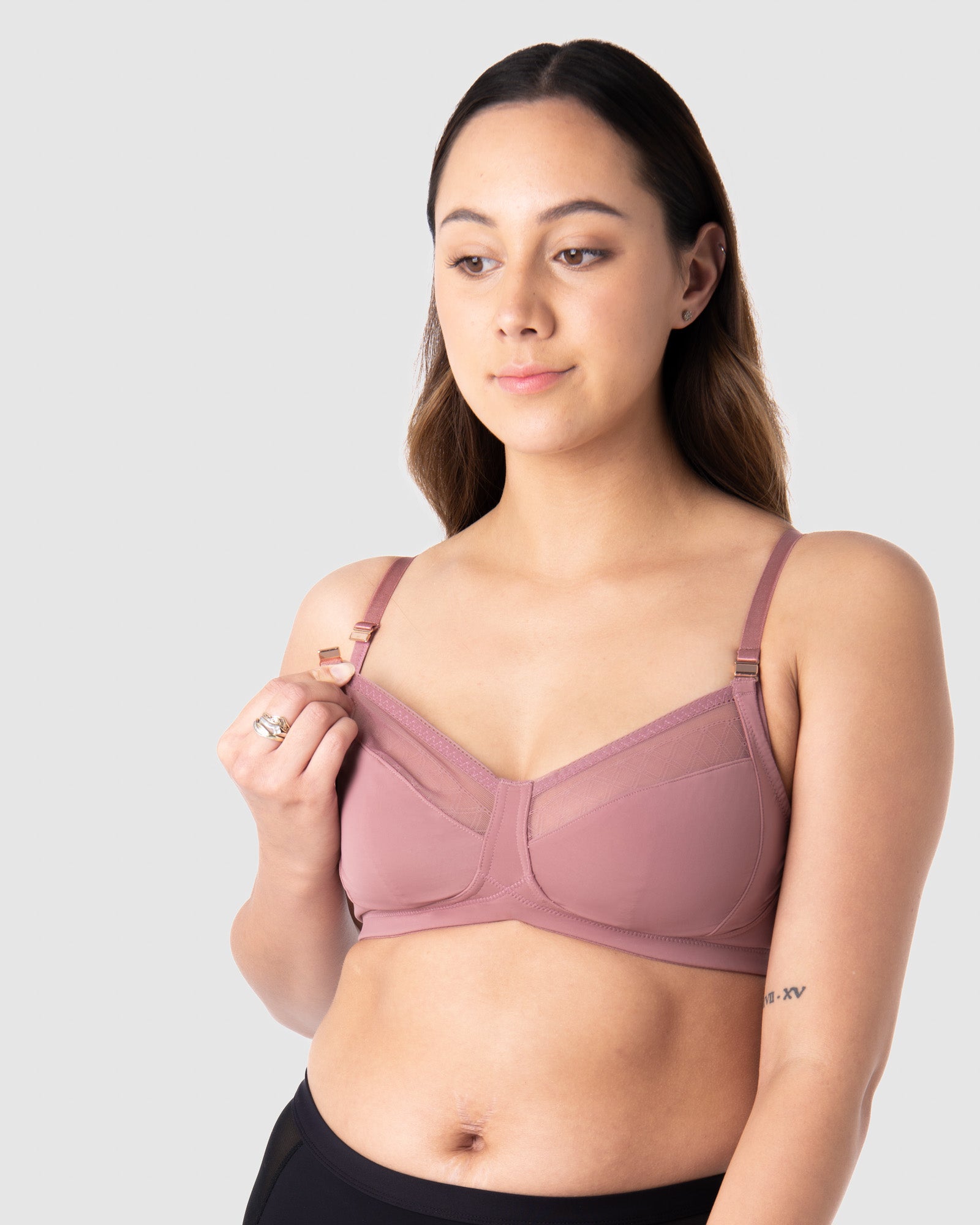 HOTMILK AU LUNAR ECLIPSE ANTIQUE ROSE NURSING BREASTFEEDING MATERNITY  BRA - WIREFREE