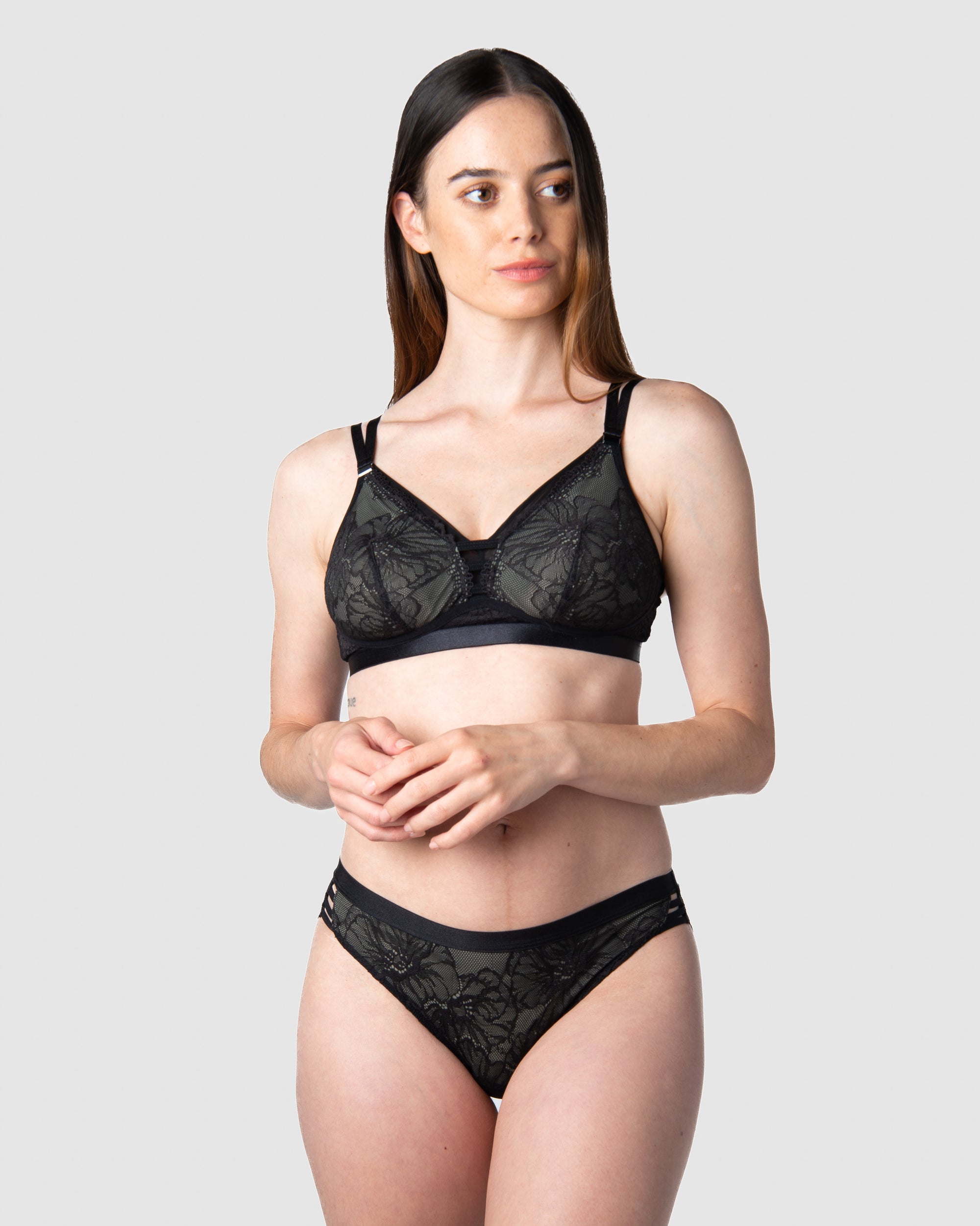 HOTMILK AUSTRALIA TRUE LUXE MATERNITY BLACK BIKINI BRIEF